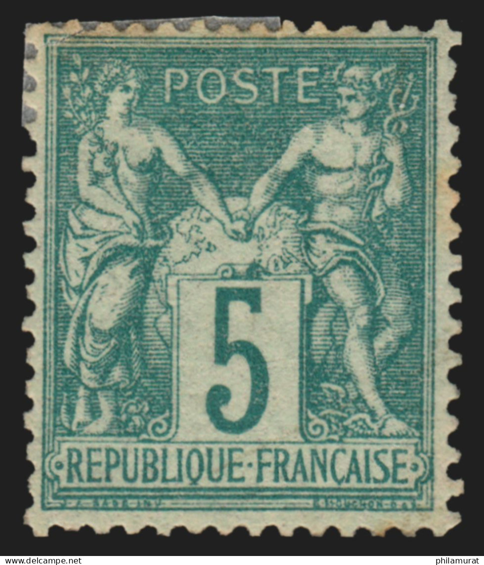 N°64, Sage 5c Vert, Type I, Neuf * Avec Charnière, Pièce D'attente - 1876-1878 Sage (Type I)