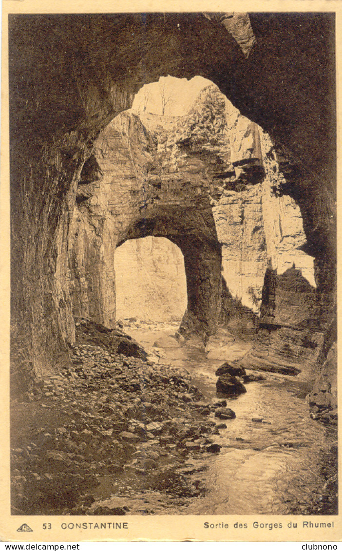 CPA - ALGERIE - CONSTANTINE - SORTIE DES GORGES DU RHUMEL - Constantine