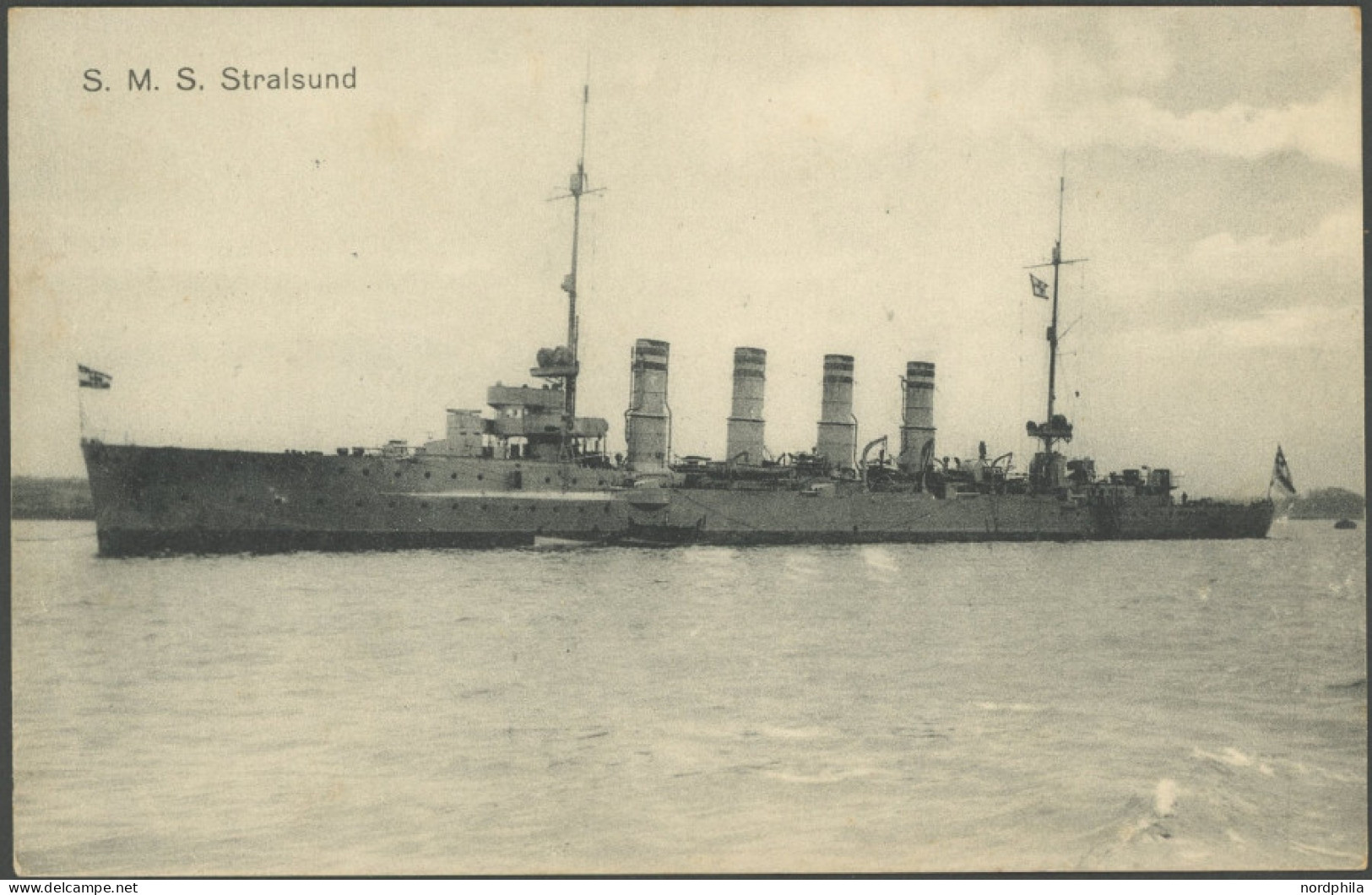 MSP VON 1914 - 1918 311, 5.6.16, FP-Ansichtskarte (S.M.S. Stralsund), Pracht - Schiffahrt