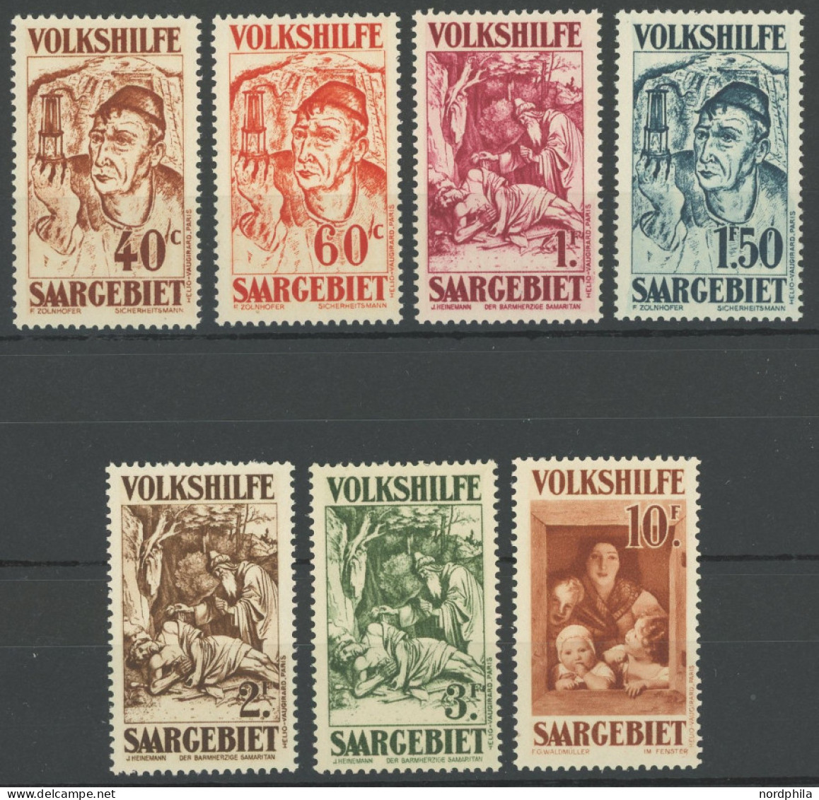 SAARGEBIET 144-50 , 1931, Gemälde III, Postfrischer Prachtsatz, Mi. 450.- - Autres & Non Classés