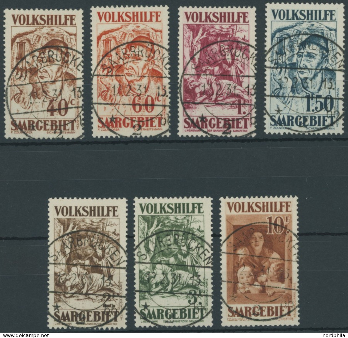 SAARGEBIET 144-50 O, 1931, Gemälde III, Prachtsatz, Gepr. Hoffmann BPP, Mi. 650.- - Otros & Sin Clasificación