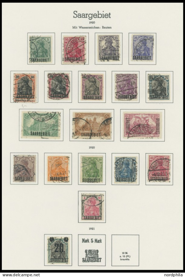 SAMMLUNGEN, LOTS O, 1920-35, Sammlung Saarland Mit Einigen Besseren Werten, Unterschiedliche Erhaltung, Besichtigen! - Colecciones & Series