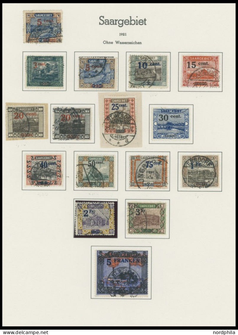 SAMMLUNGEN, LOTS O, 1920-35, Sammlung Saarland Mit Einigen Besseren Werten, Unterschiedliche Erhaltung, Besichtigen! - Verzamelingen & Reeksen