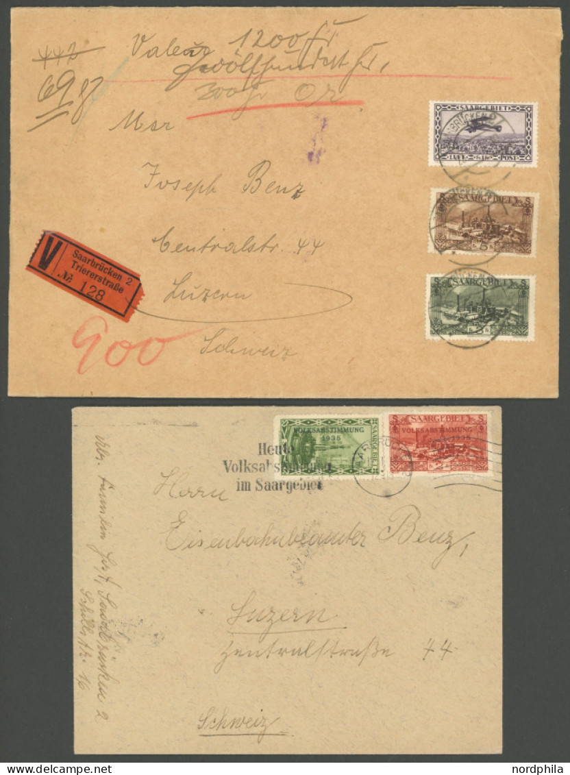 SAMMLUNGEN, LOTS 1918-32, Kleine Partie Von 7 Belegen In Die Schweiz, Dabei Ein Wertbrief, Pracht - Collections, Lots & Series