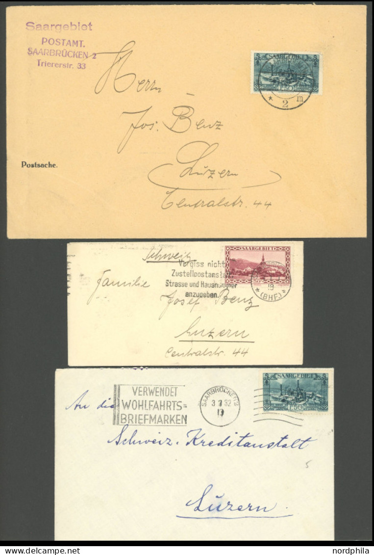 SAMMLUNGEN, LOTS 1918-32, Kleine Partie Von 7 Belegen In Die Schweiz, Dabei Ein Wertbrief, Pracht - Collections, Lots & Series