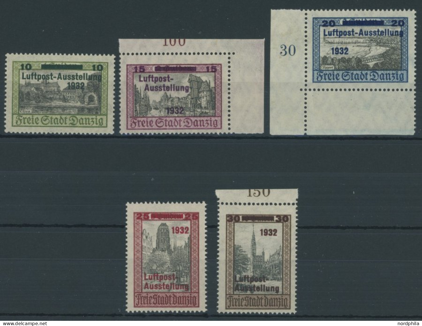 FREIE STADT DANZIG 231-35 , 1932, Luposta, Postfrischer Prachtsatz, Mi. 220.- - Mint