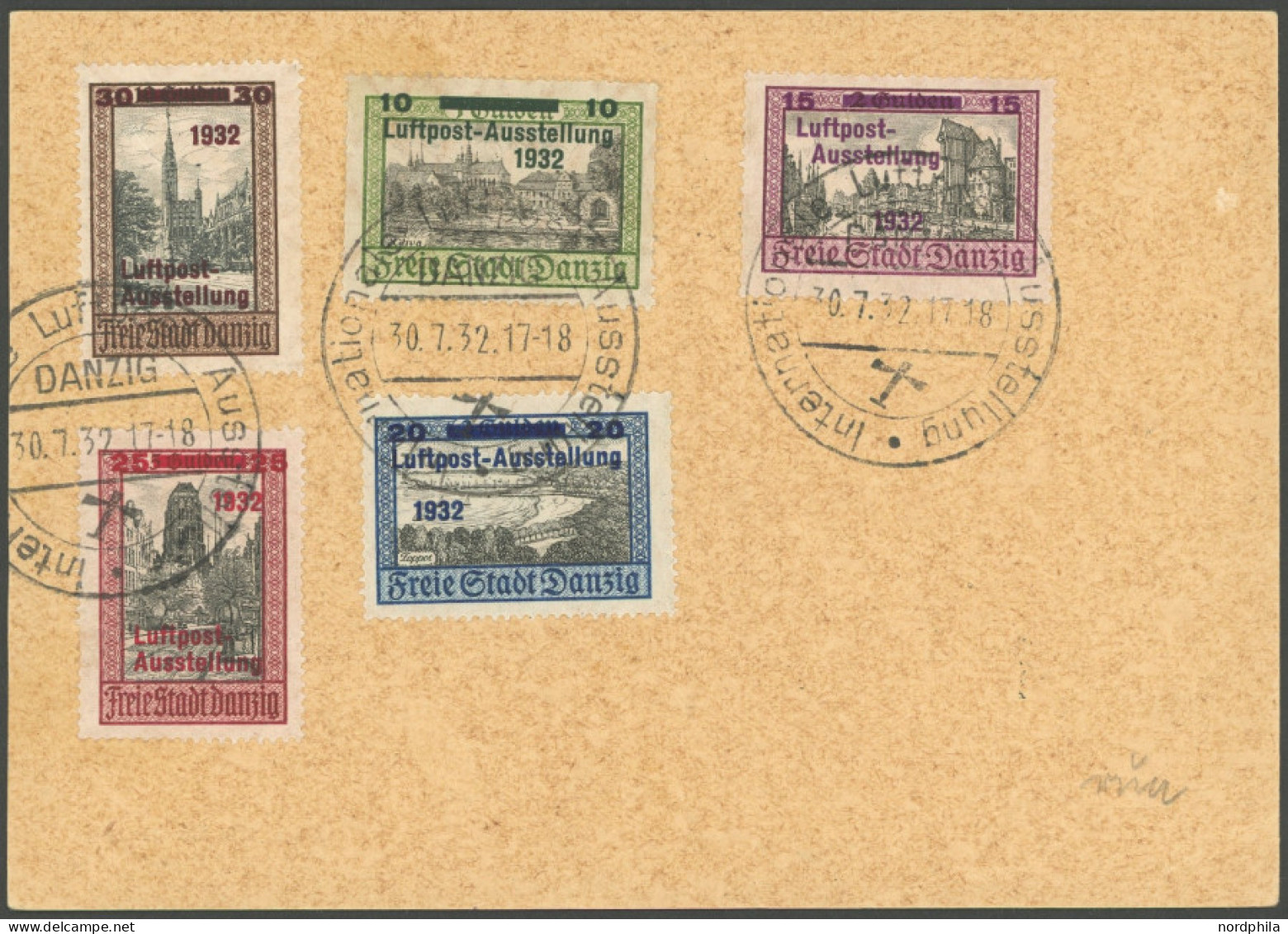 FREIE STADT DANZIG 231-35 BRIEF, 1932, Luposta Mit Sonderstempel Rückseitig Auf Zeppelinkarte (Sieger 170B), Feinst - Briefe U. Dokumente