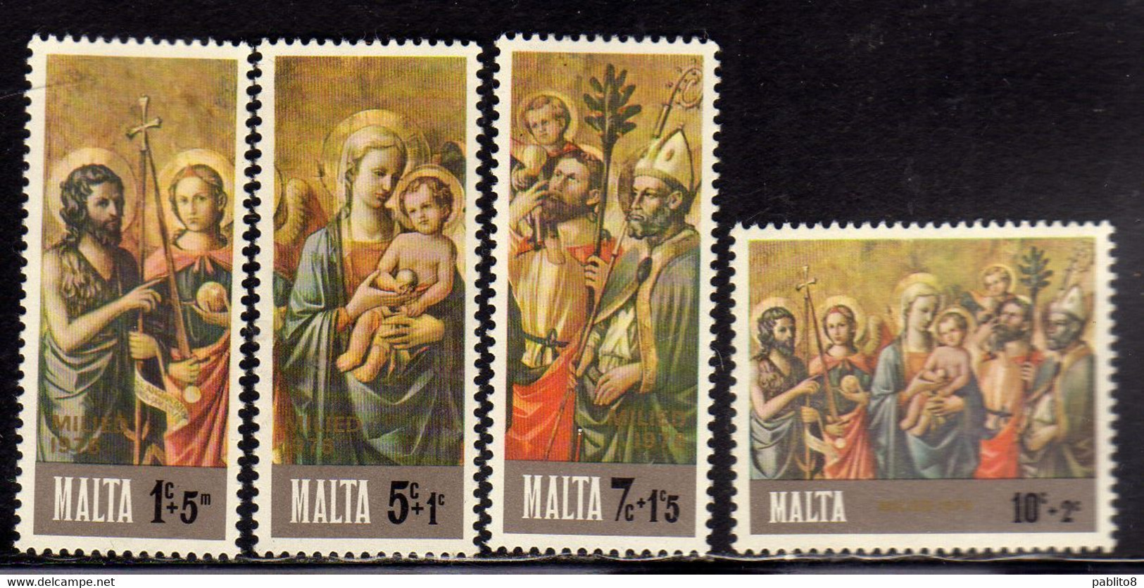 MALTA 1976 CHRISTMAS NATALE NOEL WEIHNACHTEN NAVIDAD NATAL COMPLETE SET SERIE COMPLETA MNH - Malta