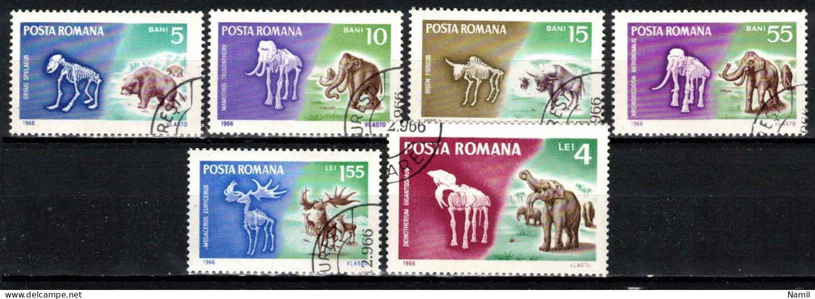 Roumanie 1966 Mi 2553-8 (Yv 2267-72), Obliteré - Usati