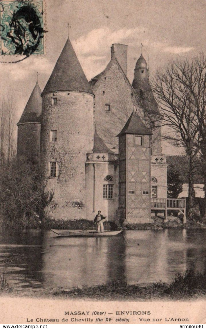 N°259 D1  MASSAY ENVIRONS LE CHATEAU DE CHEVILLY  VUE SUR L ARNON - Massay