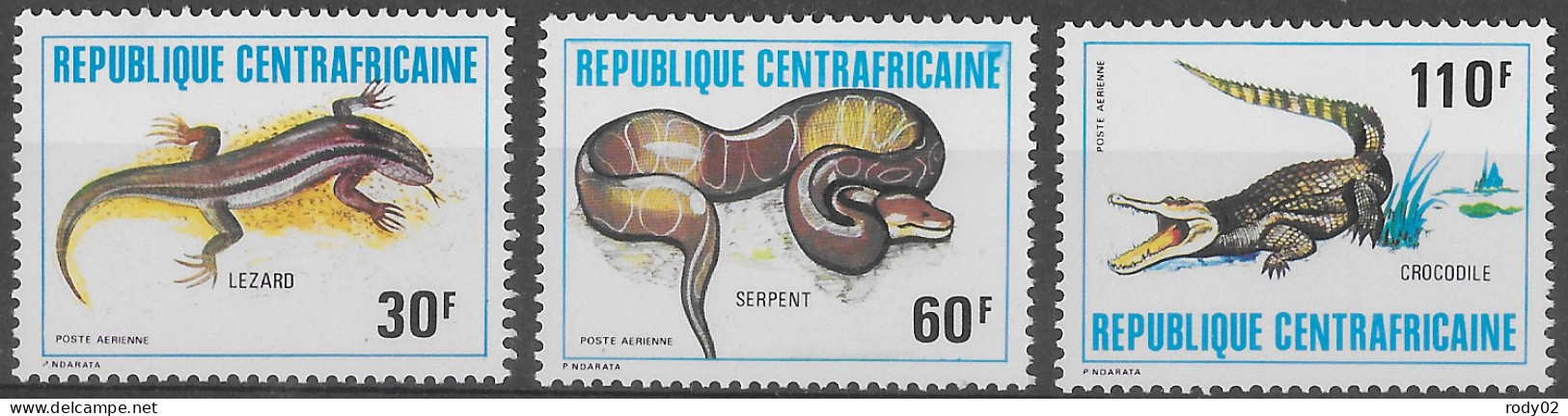 CENTRAFRIQUE- REPTILES - PA 240 A 242 - NEUF** MNH - Otros & Sin Clasificación