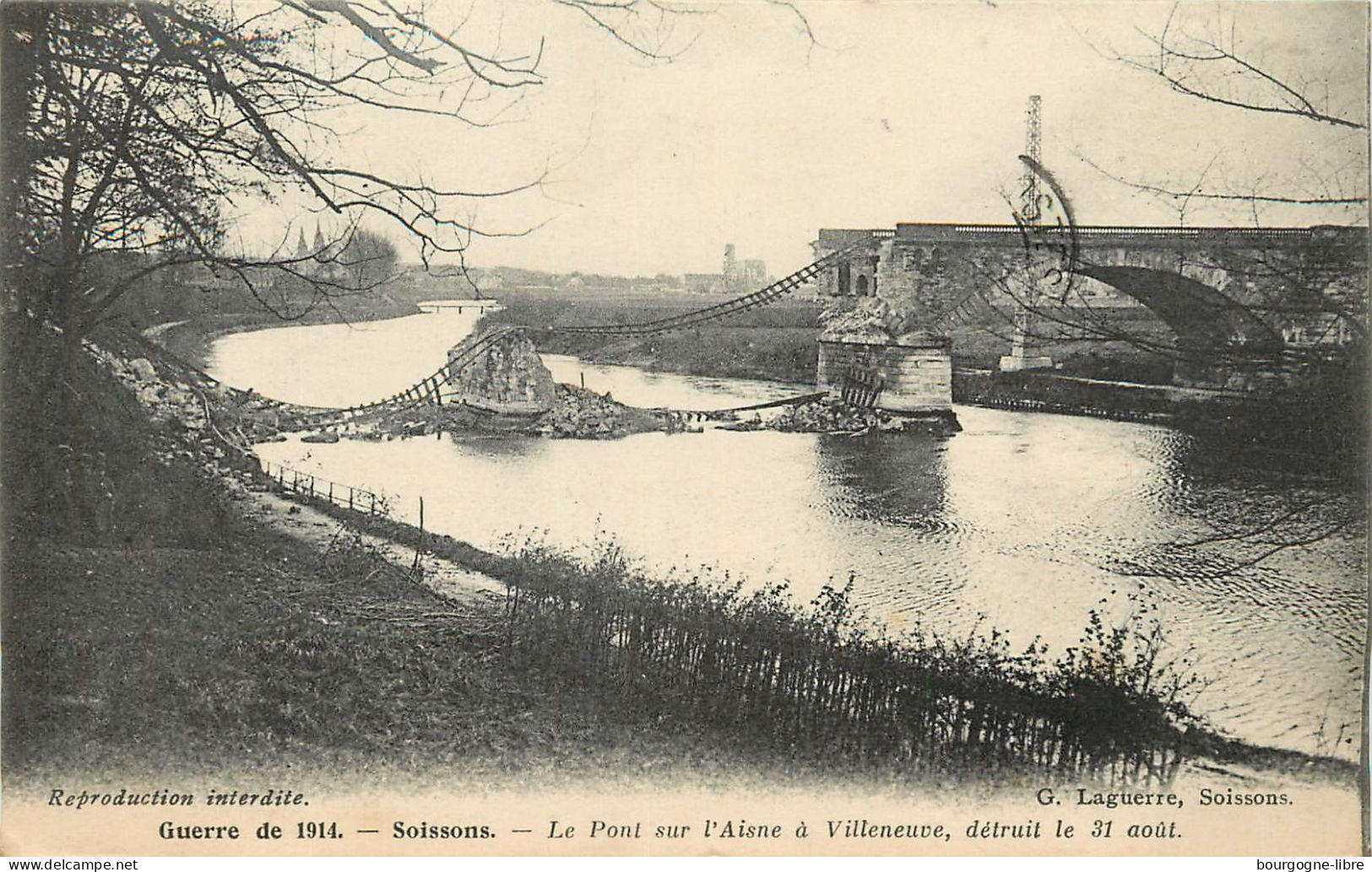 Soissons Le Pont Sur L'Aisne A Villeneuve - Soissons