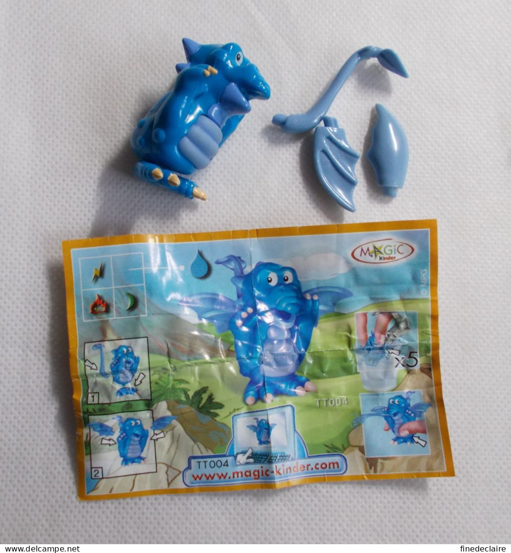 Kinder - Dragon Bleu (crache De L'eau) - TT004 - Avec BPZ - Montables