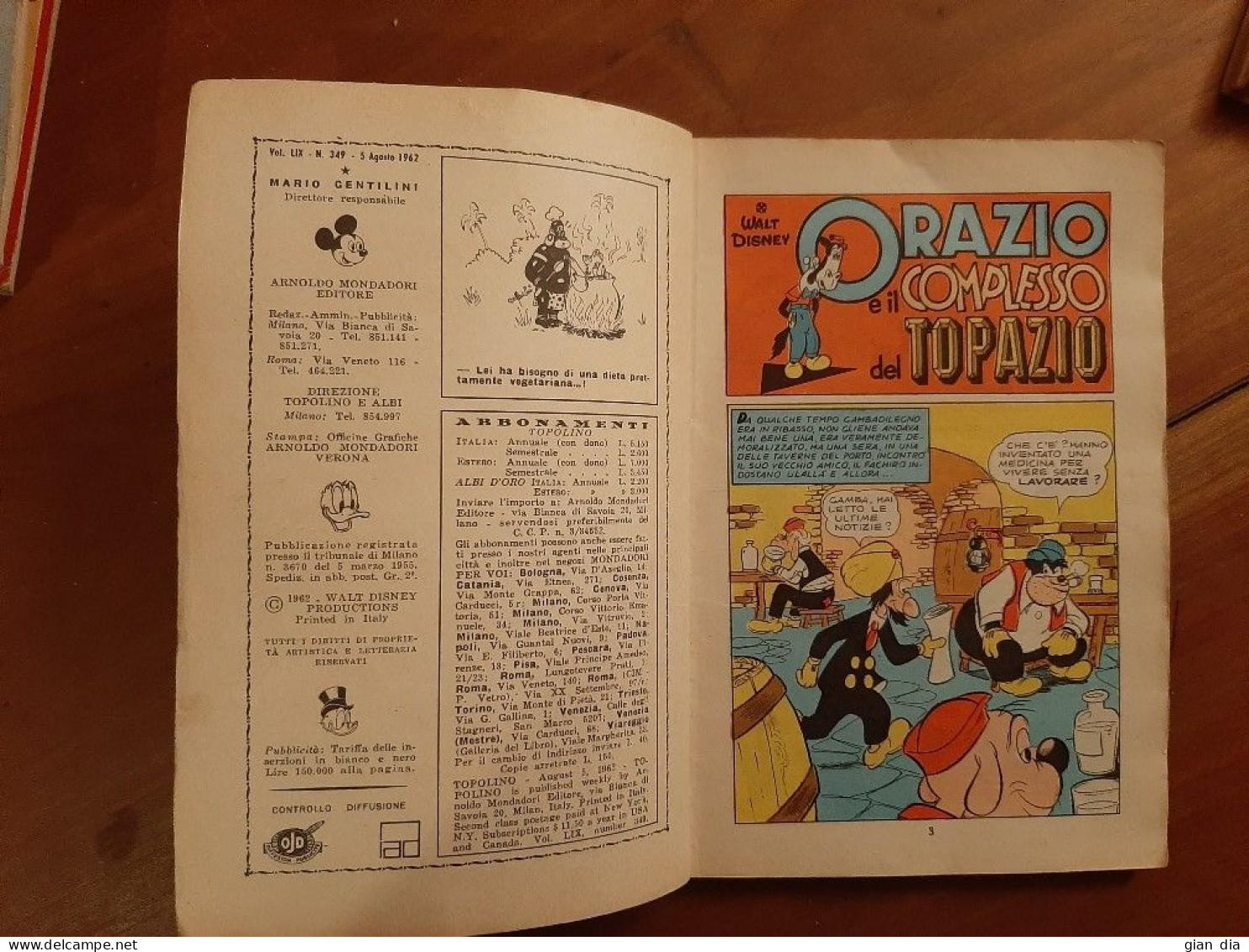 TOPOLINO Ed.Mondadori. Lotto di 8 Segmento 327 – 518. 1962-65. Ottimi. Figurine.