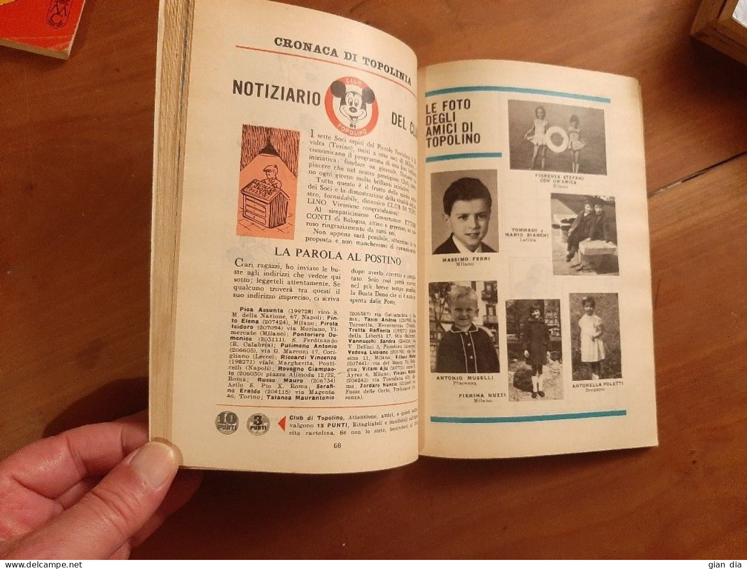 TOPOLINO Ed.Mondadori. Lotto di 8 Segmento 327 – 518. 1962-65. Ottimi. Figurine.