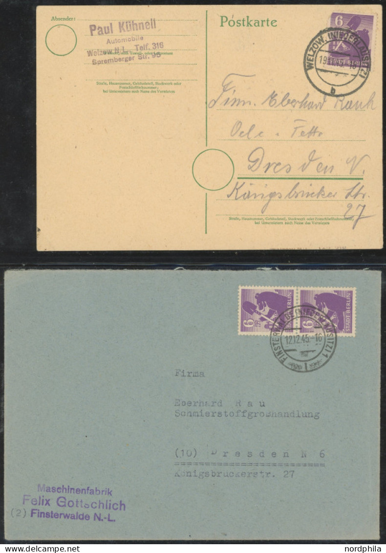 BERLIN UND BRANDENBURG O,Brief , Kleiner Sammlungsteil Von 70 Werten Und 11 Belegen - Autres & Non Classés