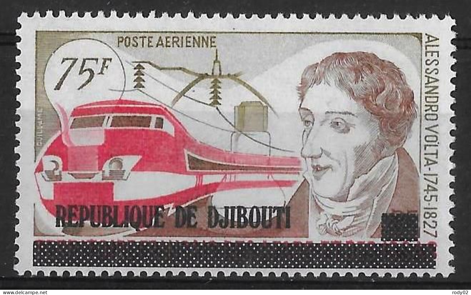 DJIBOUTI - ALESSANDRO VOLTA - TRAIN - PA 114 - NEUF** MNH - Sonstige & Ohne Zuordnung