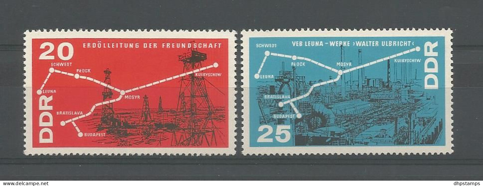 DDR 1966 Oleoduc  Y.T. 918/919 ** - Neufs