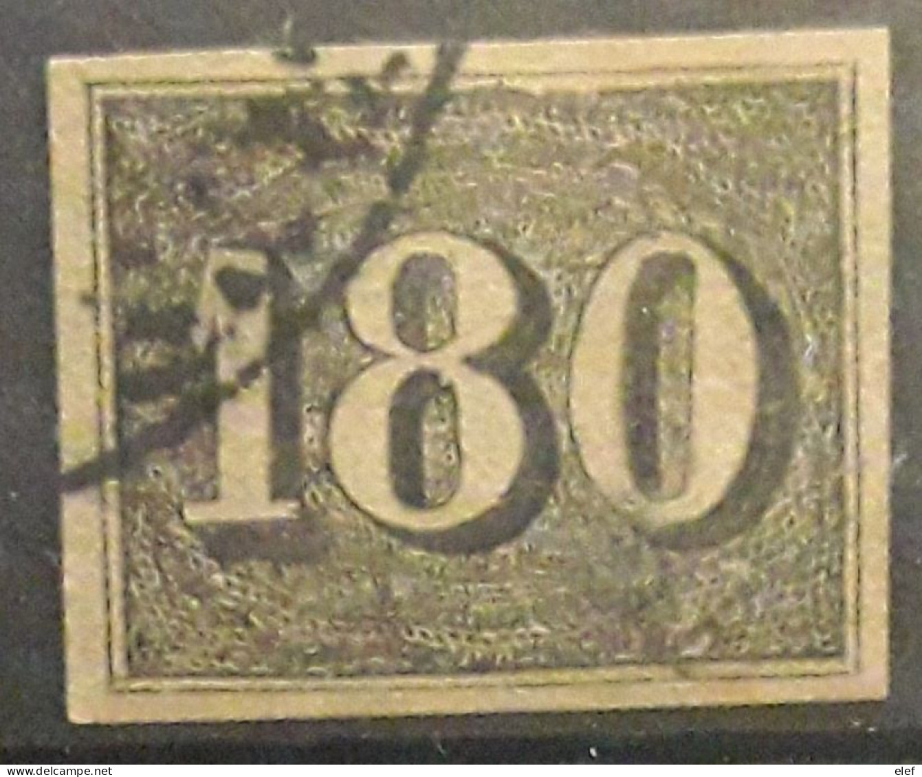 BRASIL BRESIL BRAZIL 1850 - 1866, Chiffres,  Yvert No 16 A, 180 R  Noir  Obl Cachet à Date Cds Cancel,  TB - Used Stamps