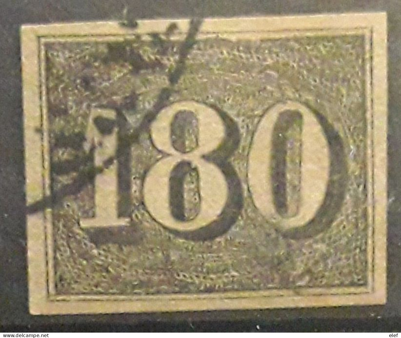 BRASIL BRESIL BRAZIL 1850 - 1866, Chiffres,  Yvert No 16 A, 180 R  Noir  Obl Cachet à Date Cds Cancel,  TB - Usati