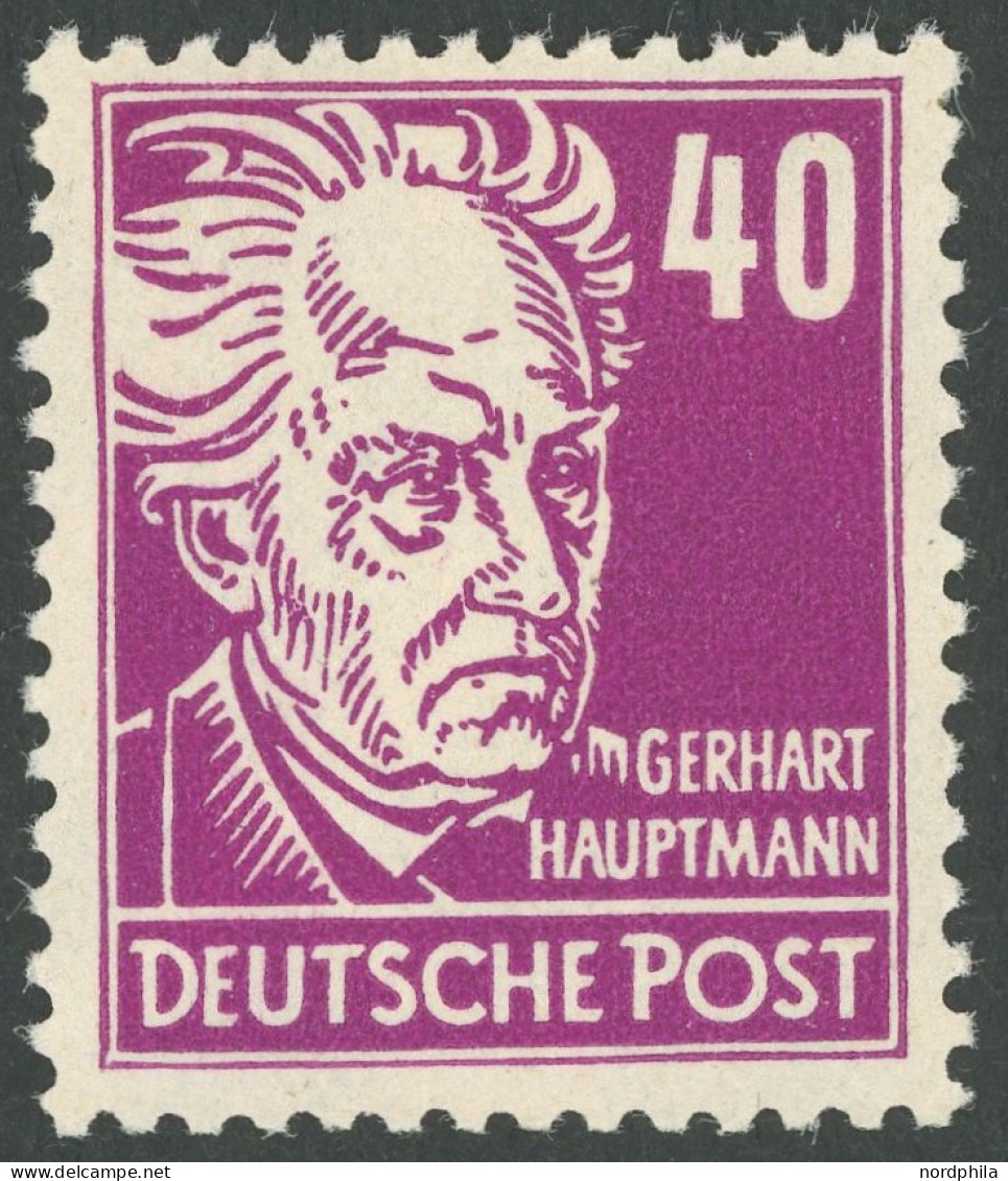 ALLGEMEINE-AUSGABEN 223d , 1948, 40 Pf. Dunkelkarminlila Hauptmann, Postfrisch, Pracht, Gepr. Dr. Ruscher, Mi. 140.- - Other & Unclassified