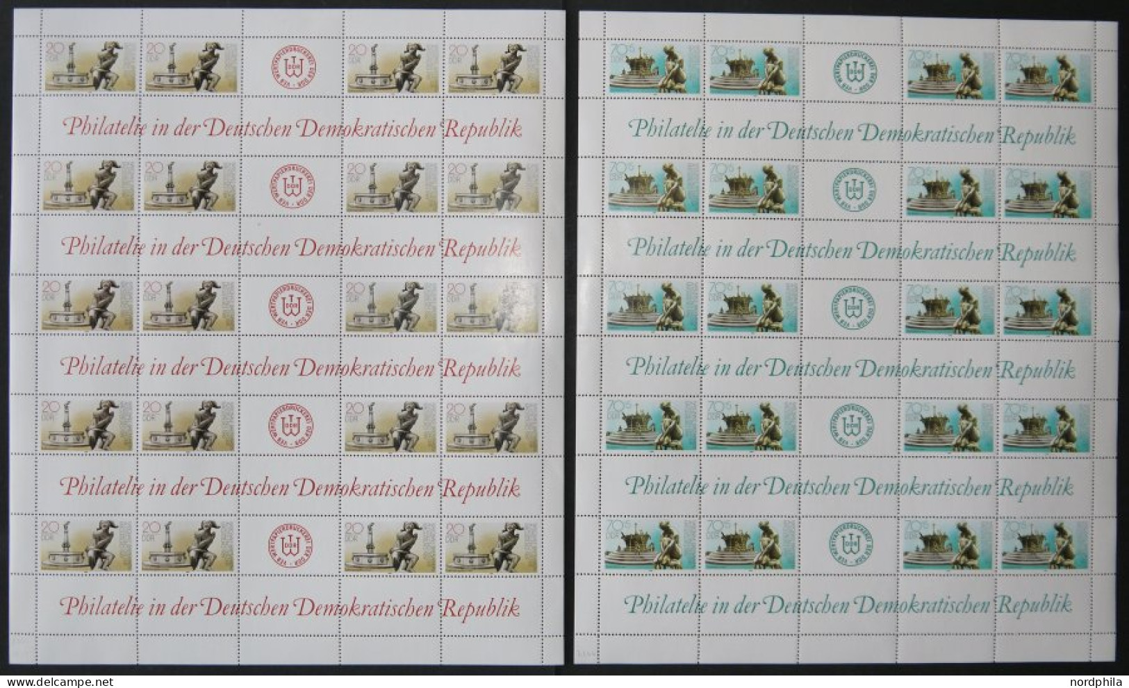 DDR 3265/6 , 1989, Briefmarkenausstellung, Je Im Zusammendruckbogen, Pracht - Oblitérés