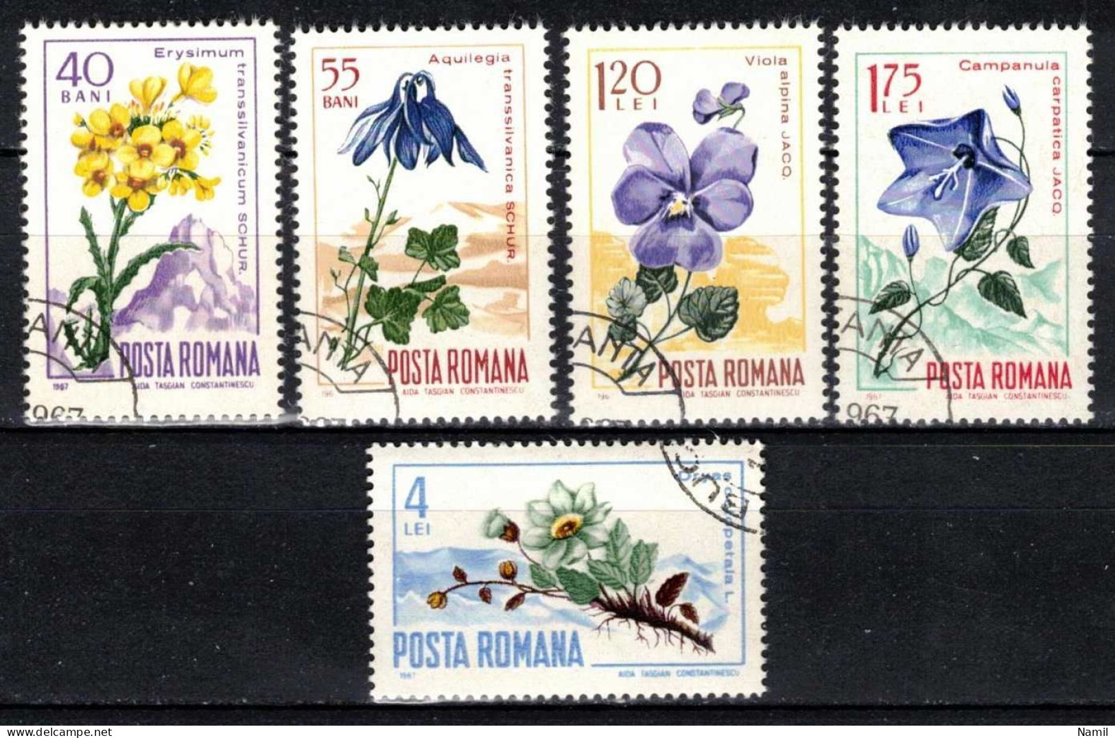 Roumanie 1967 Mi 2594-9 (Yv 2304-9), Obliteré - Gebraucht