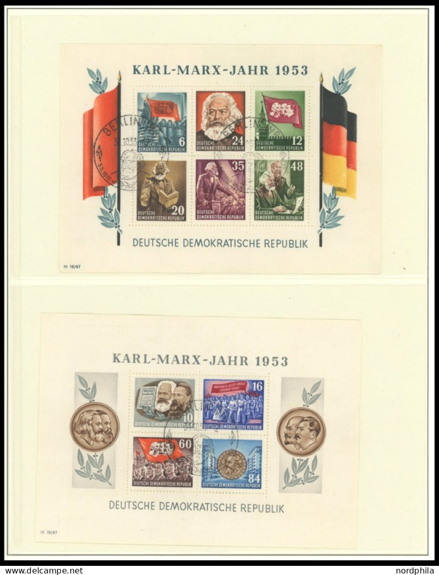 SAMMLUNGEN o,Brief , 1949-65, komplette gestempelte Sammlung in 2 Lindner Falzlosalben, zusätzlich einige interessante B