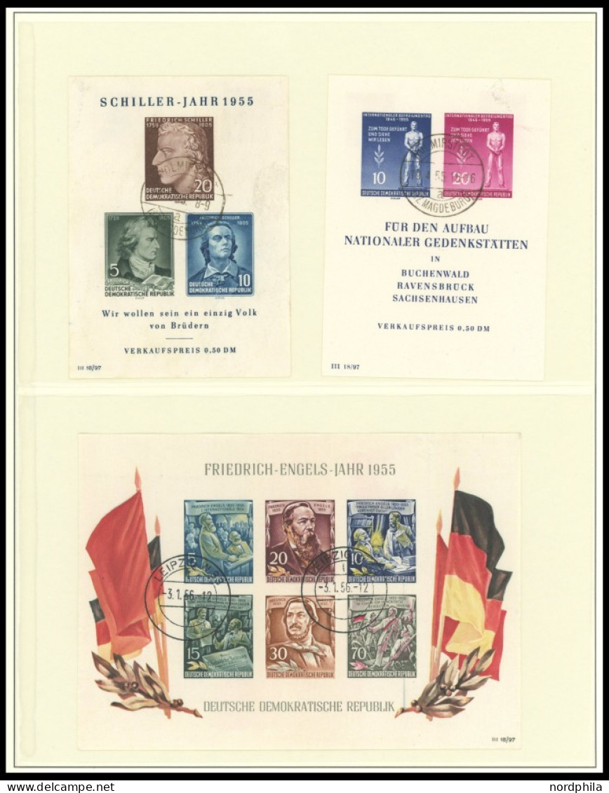 SAMMLUNGEN o,Brief , 1949-65, komplette gestempelte Sammlung in 2 Lindner Falzlosalben, zusätzlich einige interessante B