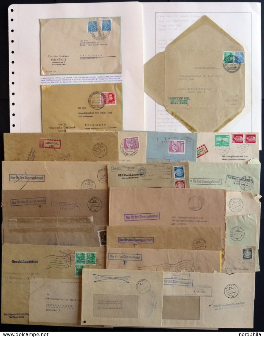 LOTS 1950-74, 25 Verschiedene Belege Behördenpost, Unterschiedliche Erhaltung - Autres & Non Classés