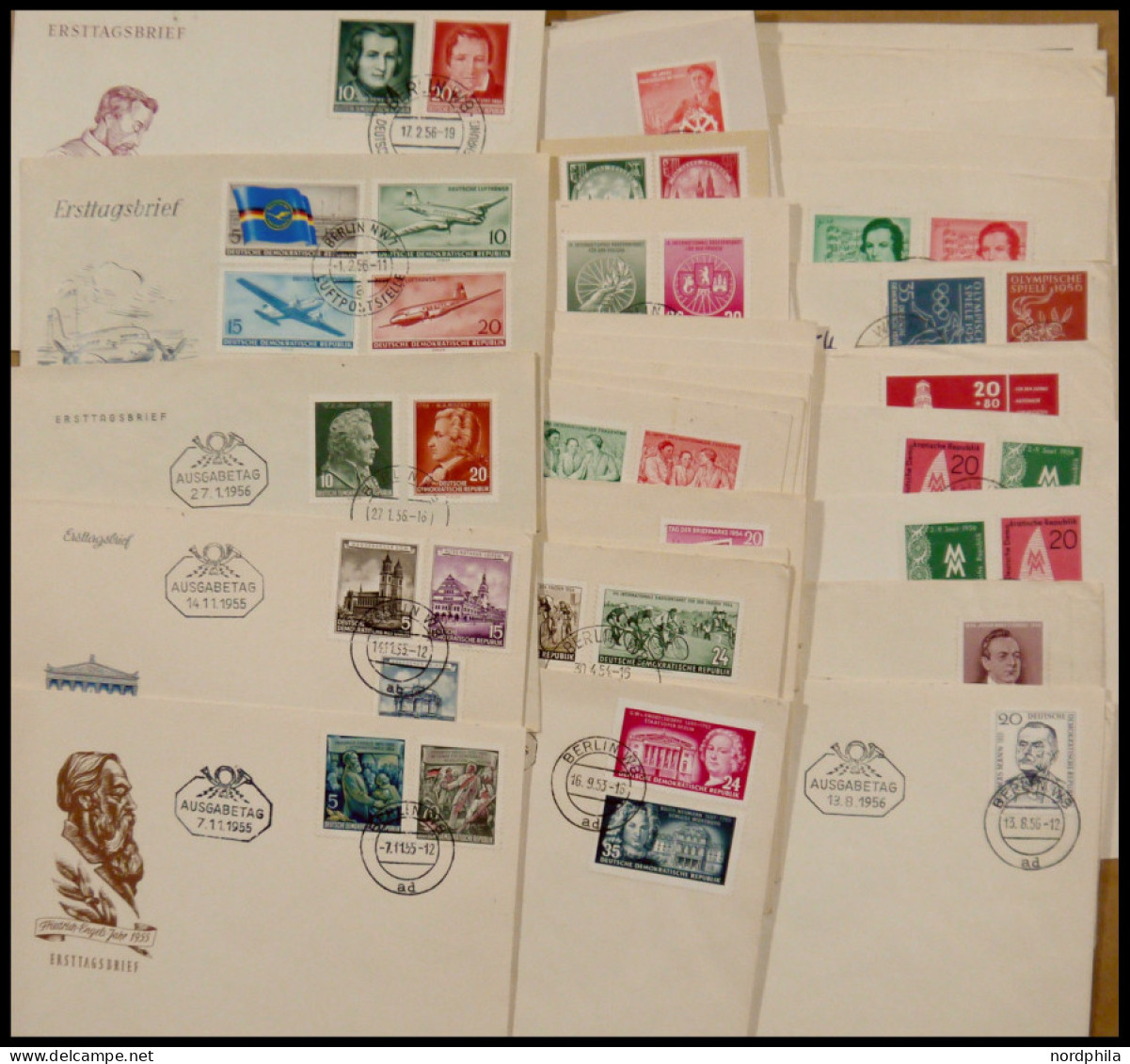 LOTS Aus 1953-56, 35 FDC, Feinst/Pracht - Other & Unclassified