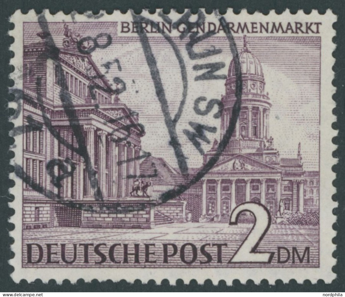 BERLIN 58X O, 1949, 2 M. Gendarmenmarkt, Wz. 1X, Normale Zähnung, Pracht, Mi. 300.- - Autres & Non Classés