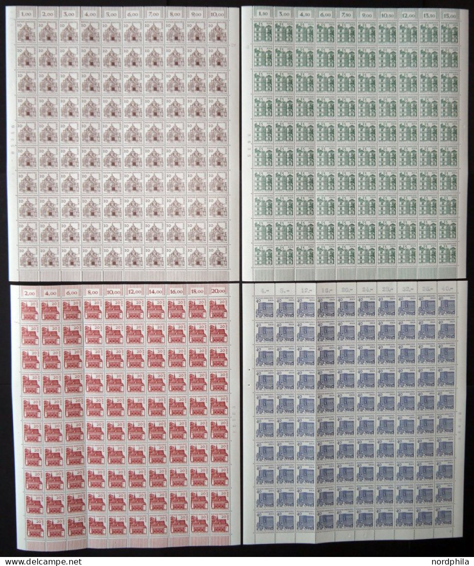 BERLIN 242-49 , 1964/5, Bauten Im Bogensatz (100), 1x Gefaltet, Pracht, Mi. 3250.- - Unused Stamps