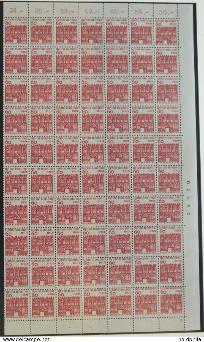 BERLIN 242-49 , 1964/5, Bauten Im Bogensatz (100), 1x Gefaltet, Pracht, Mi. 3250.- - Unused Stamps