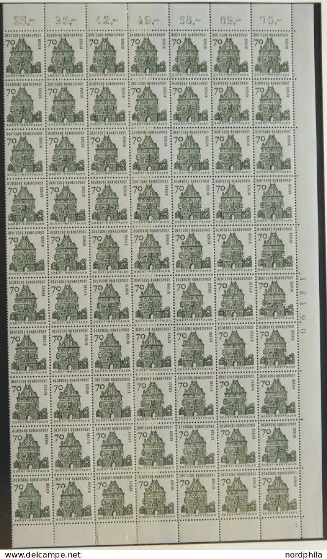 BERLIN 242-49 , 1964/5, Bauten Im Bogensatz (100), 1x Gefaltet, Pracht, Mi. 3250.- - Unused Stamps