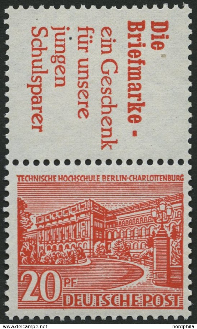ZUSAMMENDRUCKE S 5 , 1952, Bauten R2 + 20, Pracht, Mi. 90.- - Zusammendrucke