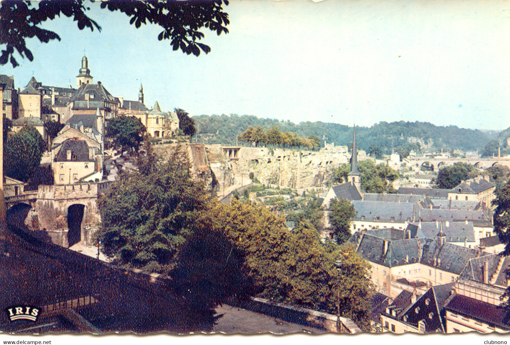 CPSM - LUXEMBOURG - PROMENADE DE LA CORNICHE ET FAUBOURG DU GRUND (RARE - 1959) - Luxemburg - Stad