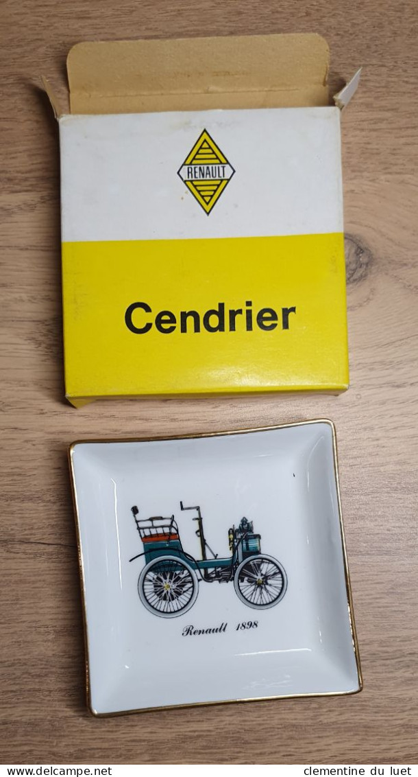 CENDRIER EN PORCELAINE RENAULT PUBLICITE DANS SA BOITE D'ORIGINE - Porzellan