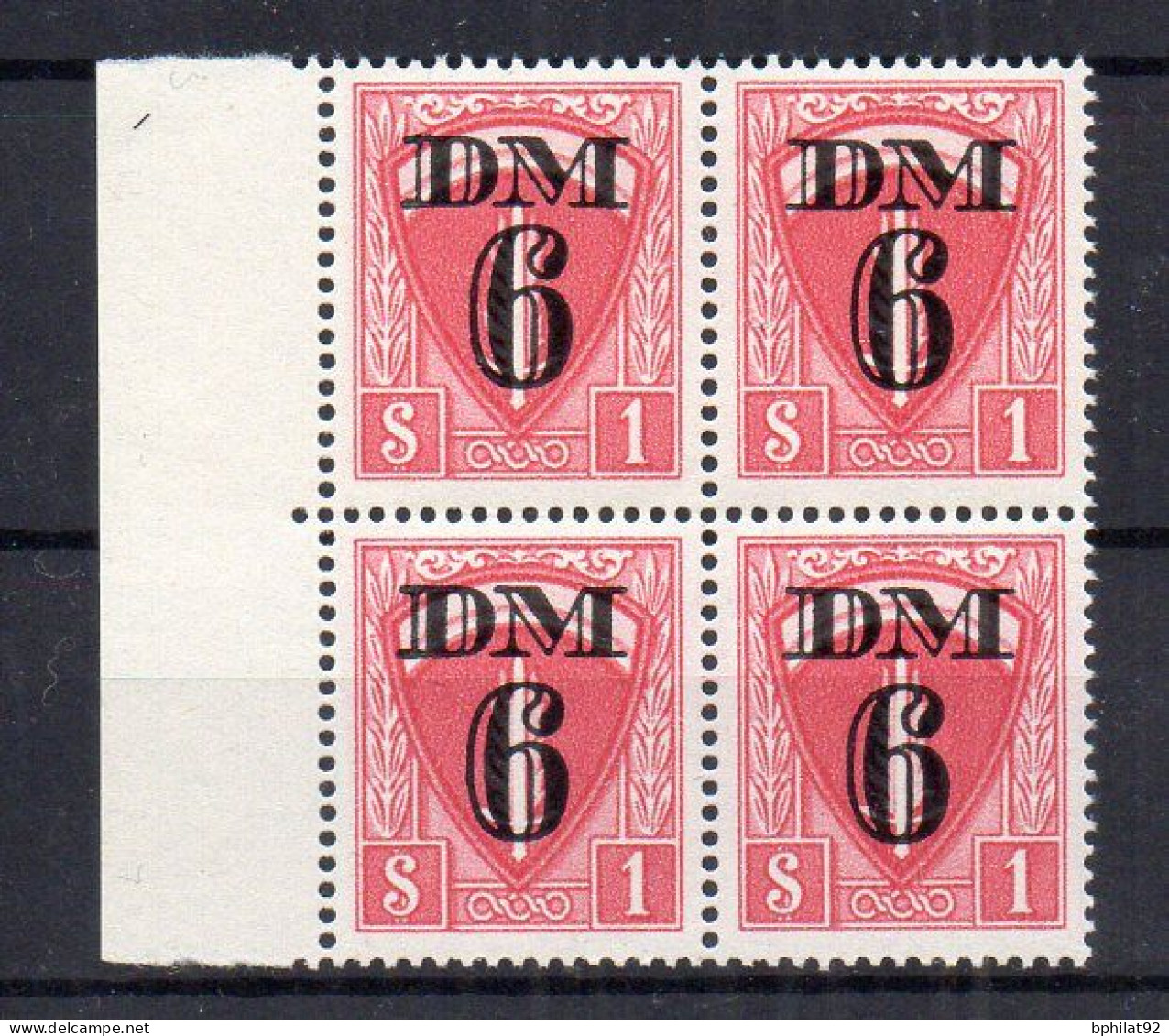 !!! FISCAL, PERMIS MILITAIRES DE MILITAIRES FRANCAIS EN ALLEMAGNE BLOC DE 4 DU TR N°22 NEUF ** - Stamps