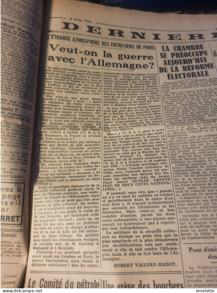 AMI PEUPLE 36/FLANDIN ROI BULGARIE /GUERRE ITALIE ETHIOPIE /CHANCEL LE VAINQUEUR /GUERRE AVEC L ALLEMAGNE ? - Sonstige & Ohne Zuordnung