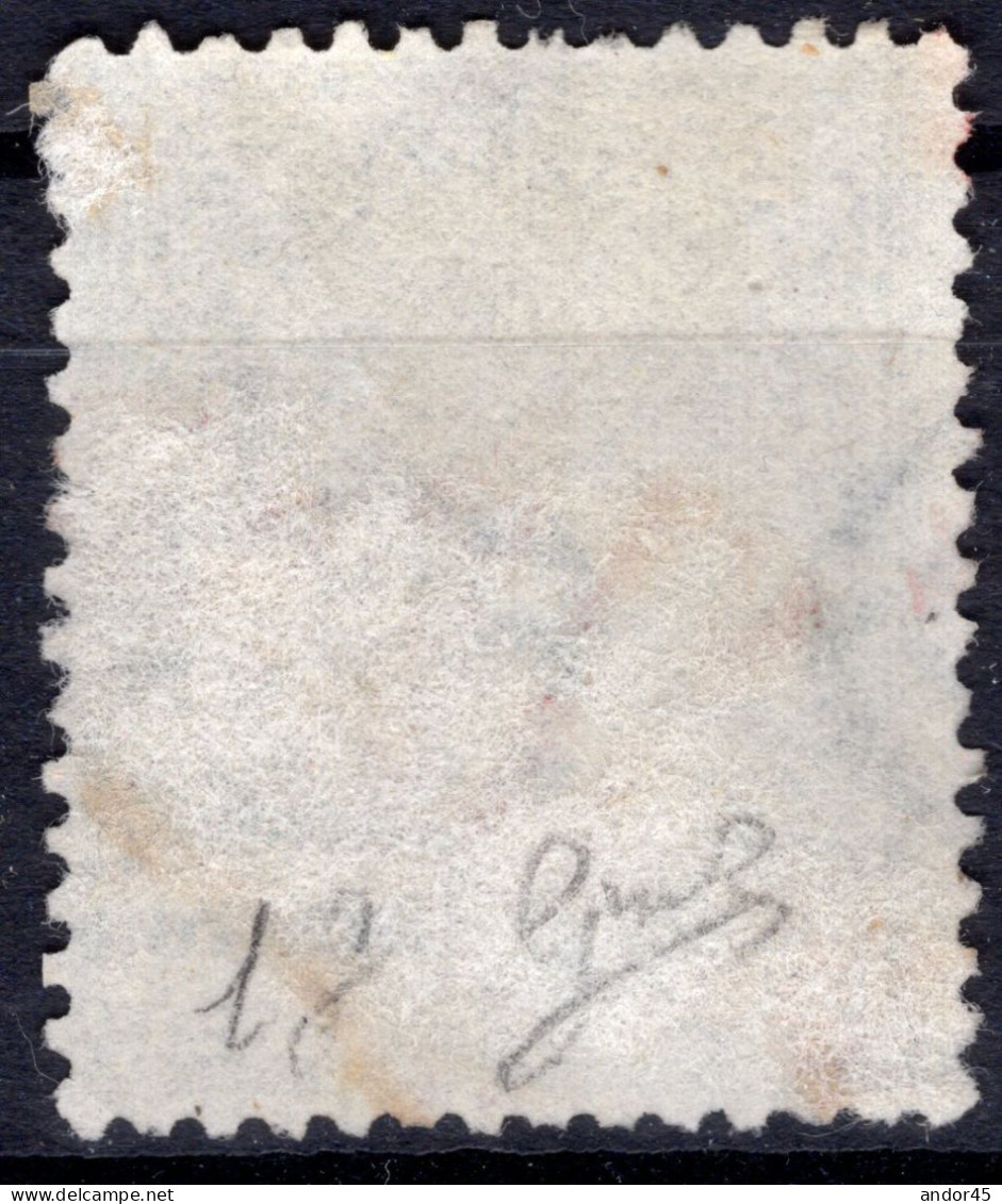 REGNO DE LA RUE C.5 SASS T16 USATO BEN CENTRATO CON L'ANNULLO SD ROSSO SU DUE RIGHE   P4 FIRMA BIONDI MOLTO RARO  Cv---- - Used