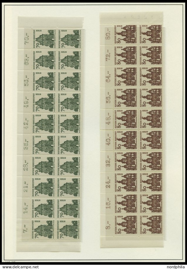 ENGROS 242-49 Paar , 1964/5, Bauten, 10 Waagerechte Paare Im Bogenteil Vom Oberrand!, Pracht, Mi. 650.- - Collections