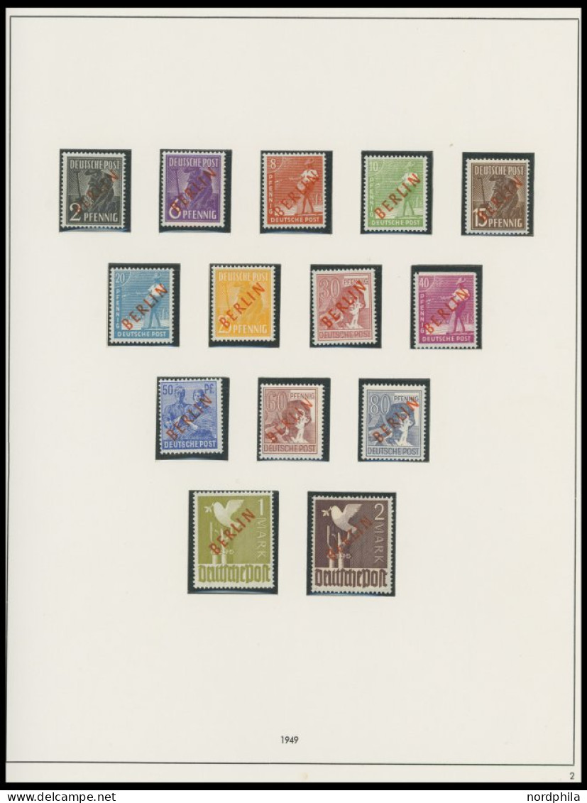SAMMLUNGEN , 1948-1978, Komplette Postfrische Sammlung Berlin Im SAFE Album, Rot- Und Schwarzaufdruck Gepr. Schlegel, Pr - Other & Unclassified