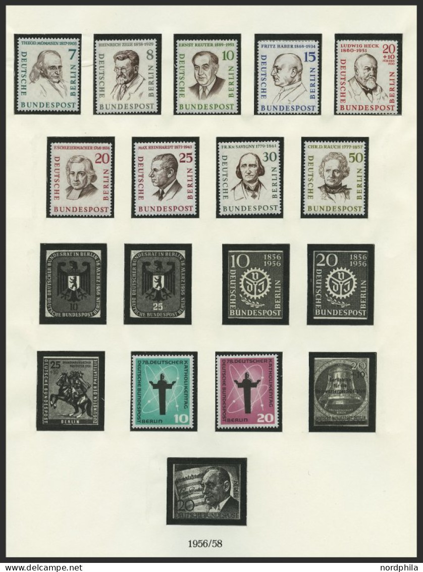 SAMMLUNGEN , Komplette Postfrische Sammlung Berlin Von 1957-81 Im Lindner Falzlosalbum (Text Ab 1948), Prachterhaltung - Collezioni