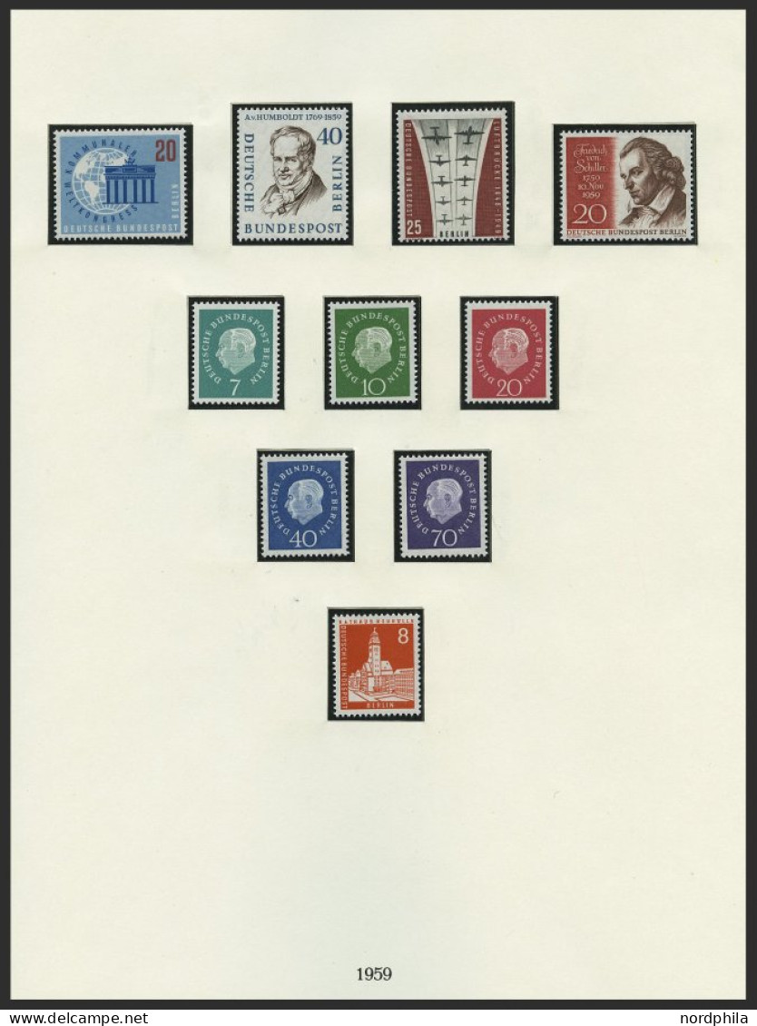 SAMMLUNGEN , Komplette Postfrische Sammlung Berlin Von 1957-81 Im Lindner Falzlosalbum (Text Ab 1948), Prachterhaltung - Collezioni