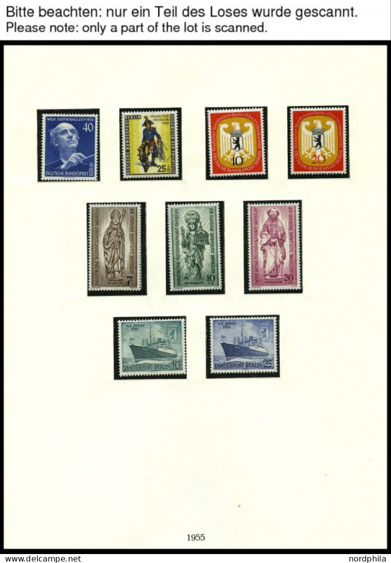 SAMMLUNGEN , Komplette Postfrische Sammlung Berlin Von 1955-81 In 2 Lindner Falzlosalben, Fast Nur Prachterhaltung - Collections