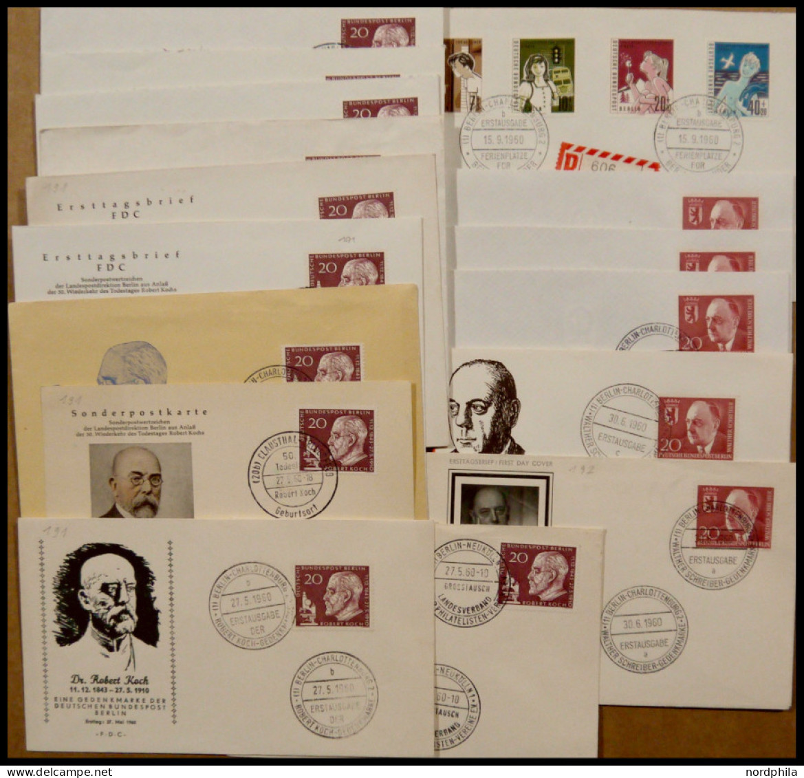 LOTS 191-196 BRIEF, 1960, 16 Verschiedene FDC, Feinst/Pracht - Other & Unclassified