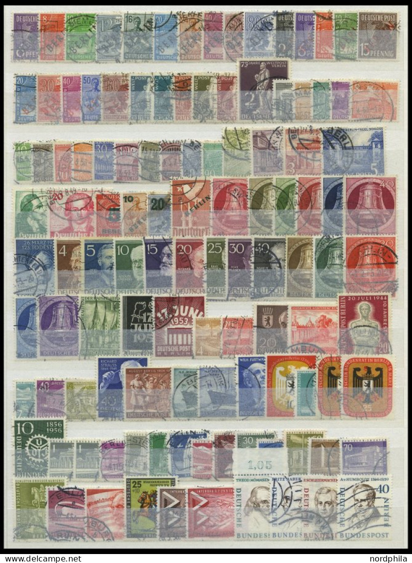 LOTS O, 1948-68, Kleine Gestempelte Partie Verschiedener Mittlerer Werte, Meist Pracht, Mi. 1000.- - Oblitérés