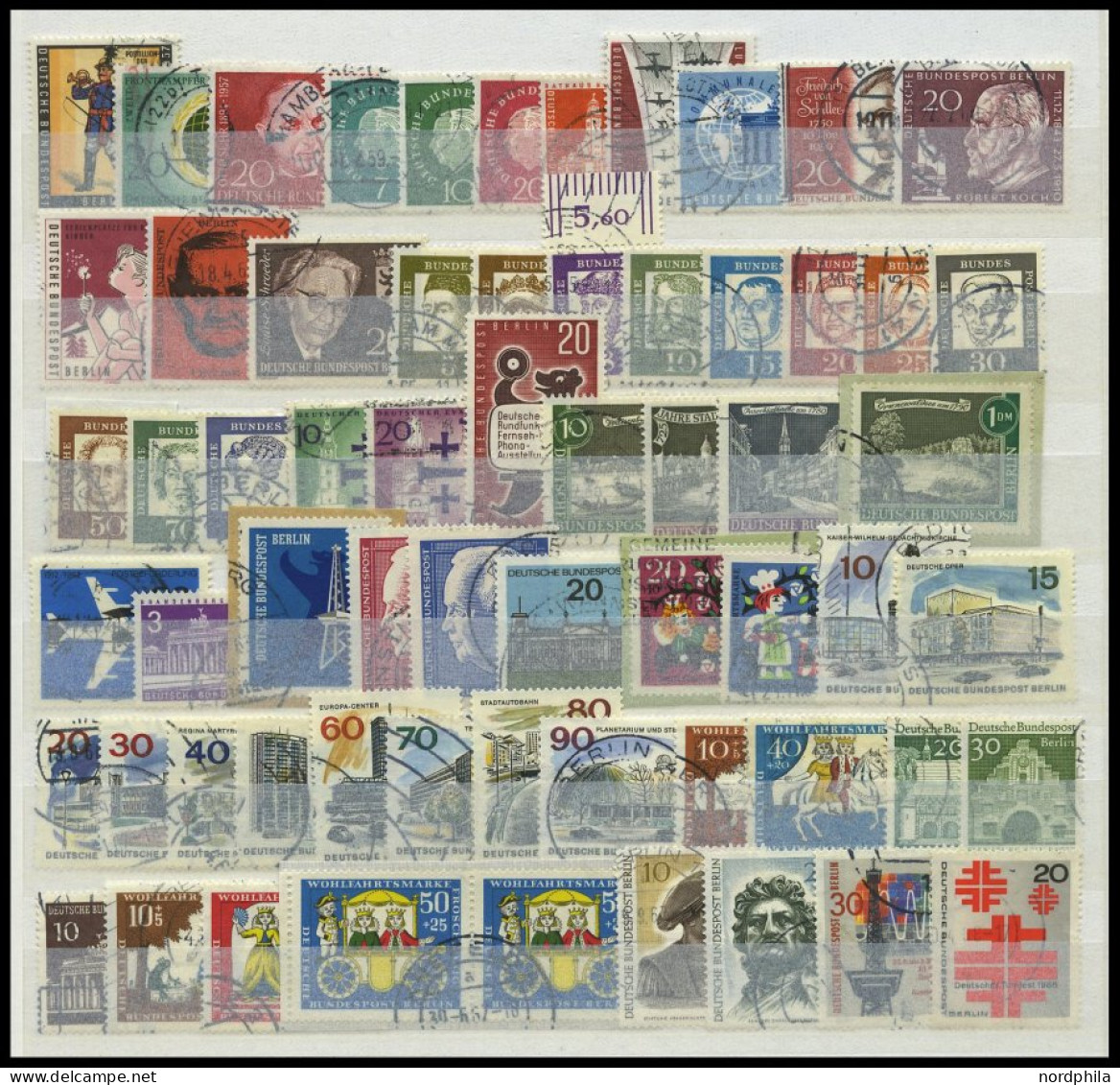 LOTS O, 1948-68, Kleine Gestempelte Partie Verschiedener Mittlerer Werte, Meist Pracht, Mi. 1000.- - Usados