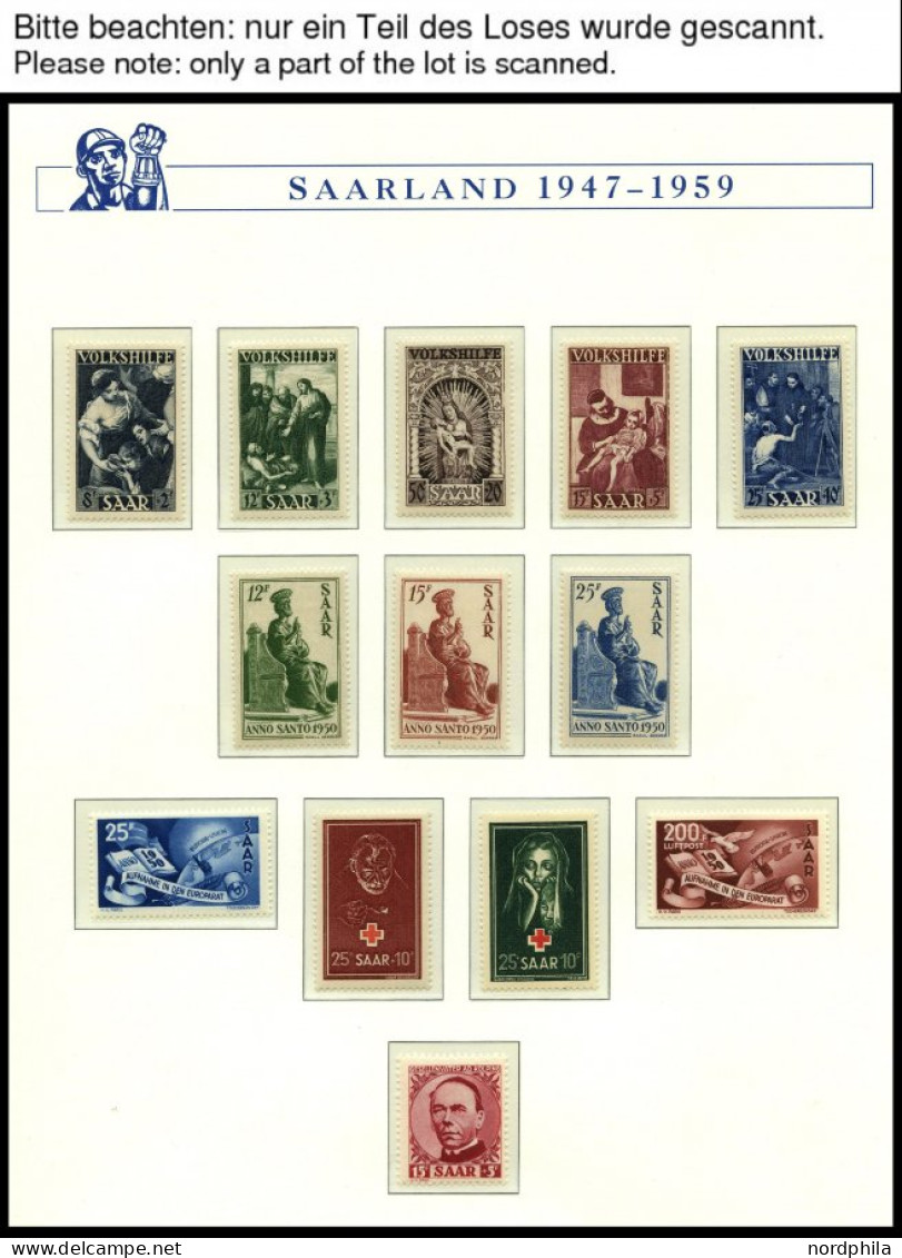 SAMMLUNGEN, LOTS , 1947-59, Bis Auf Urdruck, Blocks Und Dienstmarken Postfrisch Komplett, Prachterhaltung, Mi. 1340.- - Other & Unclassified